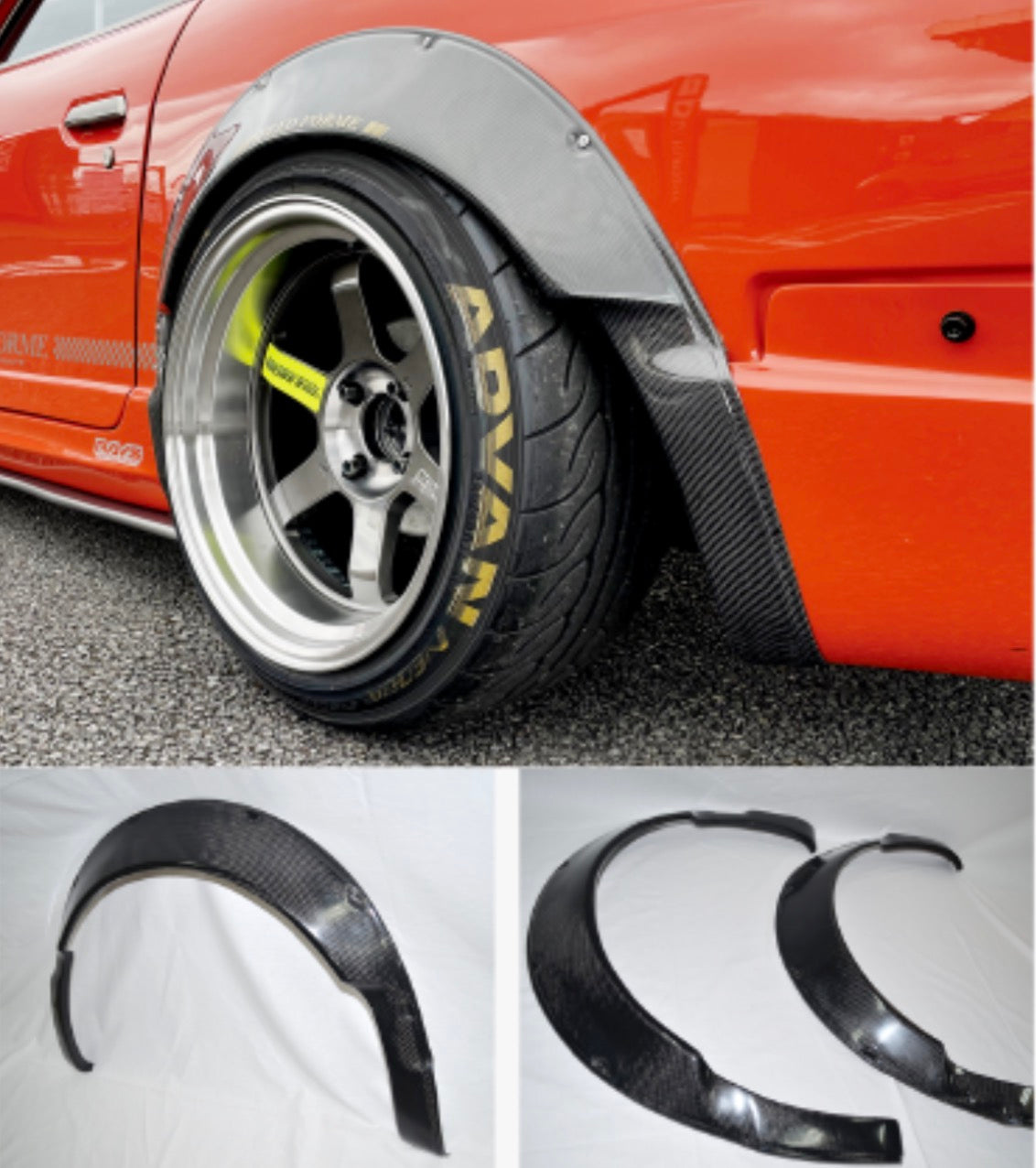 S30Z Rear fender flares Version II (to be used with SpeedForme